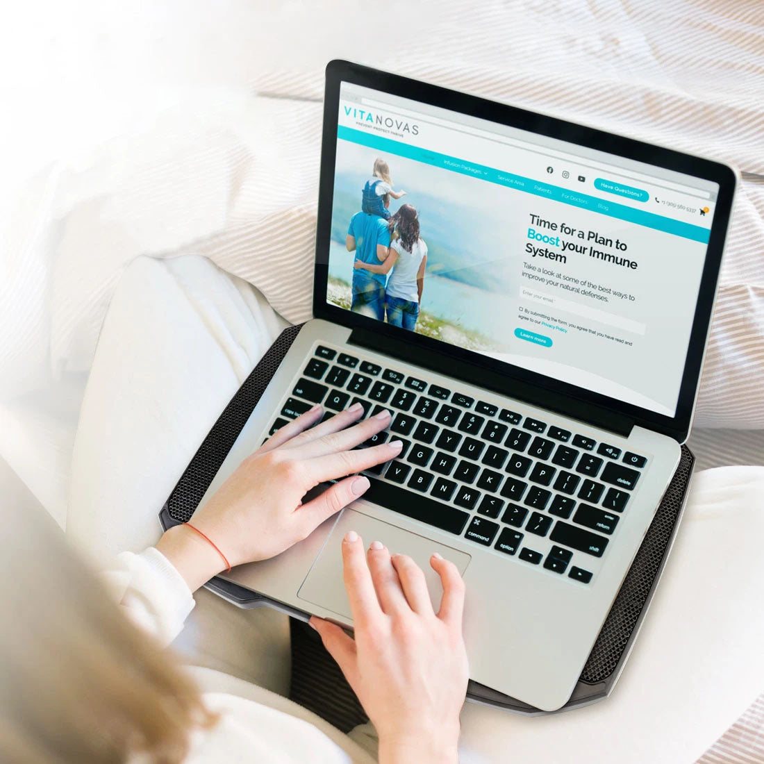 Cooling Pad para Portáteis - Ventoinhas Silenciosas, Altura Ajustável Cooling Pad para Portáteis - Ventoinhas Silenciosas, Altura Ajustável